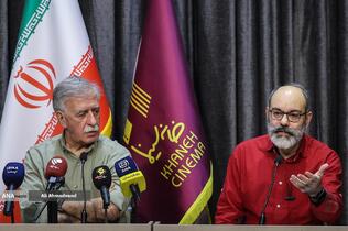 رامتین شهبازی دبیر کتاب سال سینمای ایران و همایون اسعدیان مدیرعامل خانه سینما 