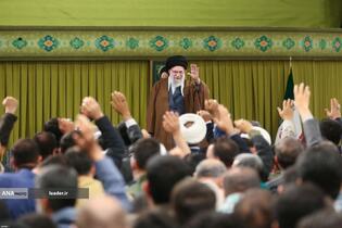 دیدار هزاران نفر از مداحان و ستایشگران اهل بیت(ع) با رهبر معظم انقلاب