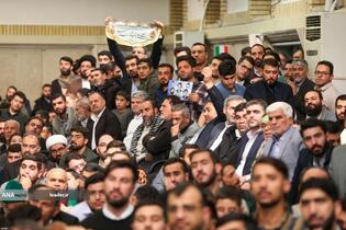 دیدار هزاران نفر از مداحان و ستایشگران اهل بیت(ع) با رهبر معظم انقلاب