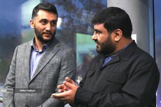 محمدرضا طهرانچی، فرزند شهید دکتر محمدمهدی طهرانچی و محمدمهدی خیرجو مدیرعامل خبرگزاری آنا
