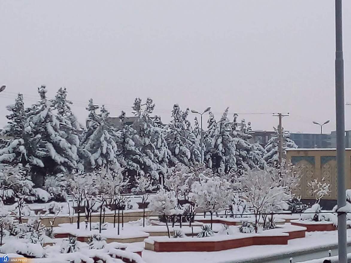 دانشگاه آزاد اسلامی واحد قم در یک روز برفی