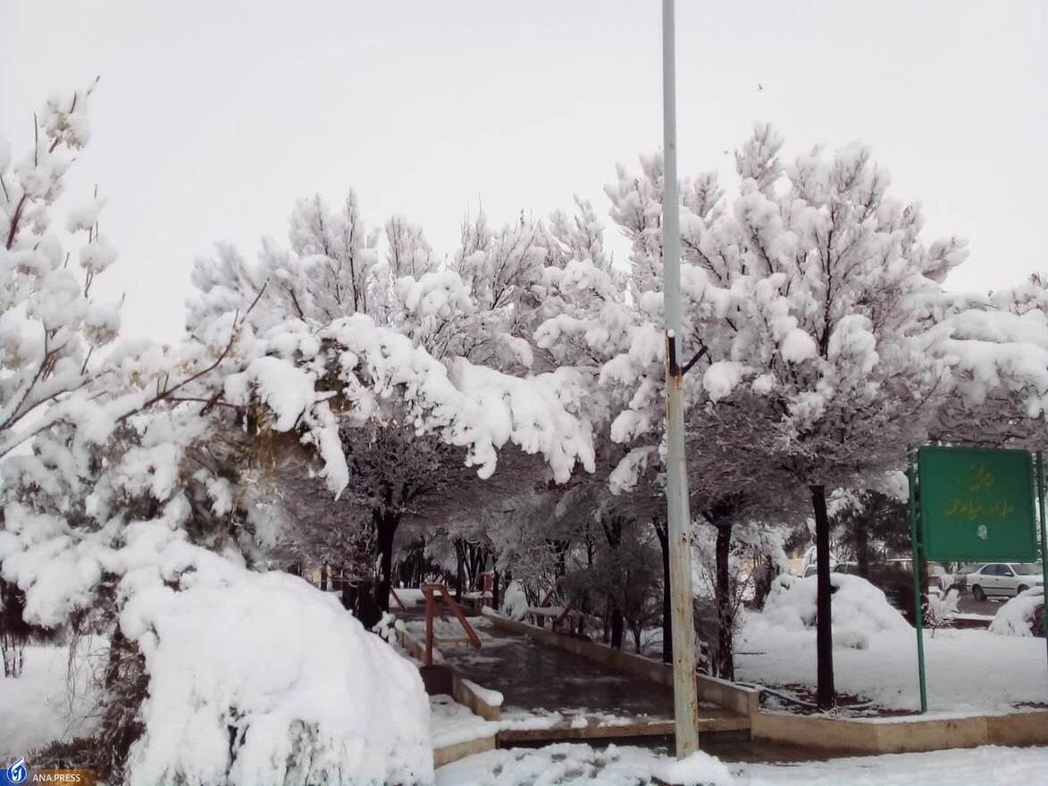 دانشگاه آزاد اسلامی واحد قم در یک روز برفی