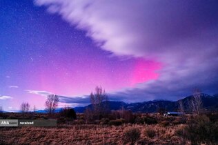 شفق شمالی در آسمان آمریکا.