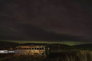 شفق شمالی در آسمان واش.
