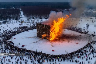 فستیوال و جشن به مناسبت پایان زمستان، در پارک هنری نیکولا لنیوتس در منطقه کالوگا روسیه
