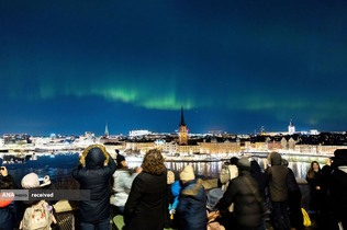 شفق&zwnj;های شمالی بالای استکهلم