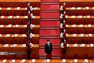 کنگره ملی خلق در تالار بزرگ مردم در پکن، چین