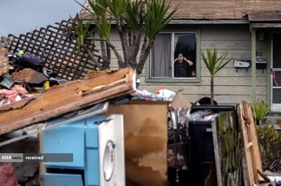 ویرانی&zwnj;های ناشی از طوفان در پاجارو، کالیفرنیا آمریکا