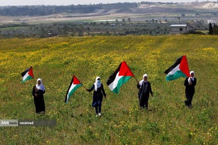 فلسطینی&zwnj;ها روز زمین را در غزه جشن گرفتند.