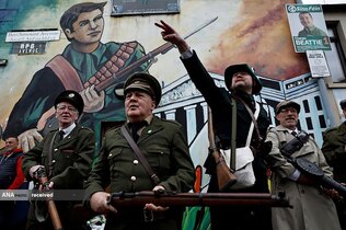 مراسم سالگرد قیام عید پاک ایرلند در سال 1916 در بلفاست، ایرلند