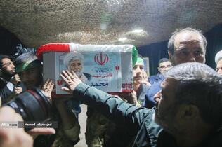 وداع با پیکر&zwnj; مطهر  شهید حجت&zwnj;الاسلام محمد مقیسه رئیس شعبه ۵۳ دیوان عالی کشور در معراج شهدای تهران