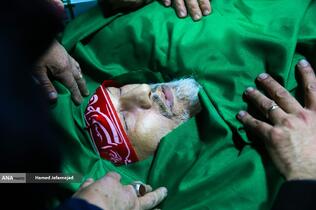 وداع با پیکر&zwnj; مطهر  شهید حجت&zwnj;الاسلام علی رازینی رئیس شعبه ۳۹ دیوان عالی کشور در معراج شهدای تهران