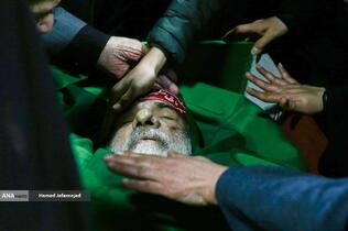 وداع با پیکر&zwnj; مطهر  شهید حجت&zwnj;الاسلام محمد مقیسه رئیس شعبه ۵۳ دیوان عالی کشور در معراج شهدای تهران