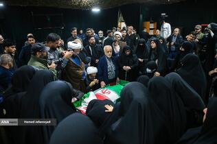 وداع با پیکر&zwnj; مطهر  شهید حجت&zwnj;الاسلام علی رازینی رئیس شعبه ۳۹ دیوان عالی کشور در معراج شهدای تهران