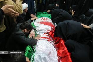 وداع با پیکر&zwnj; مطهر  شهید حجت&zwnj;الاسلام علی رازینی رئیس شعبه ۳۹ دیوان عالی کشور در معراج شهدای تهران