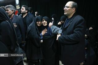 وداع با پیکر&zwnj; مطهر  شهید حجت&zwnj;الاسلام علی رازینی رئیس شعبه ۳۹ و شهید حجت&zwnj;الاسلام محمد مقیسه رئیس شعبه ۵۳ دیوان عالی کشور در معراج شهدای تهران