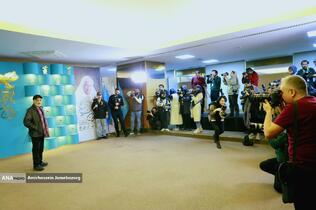 رضا بابک بازیگر در فوتوکال فیلم سینمایی ترک عمیق