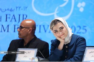 الناز ملک در نشست خبری فیلم‌ سینمایی «پیشمرگ»