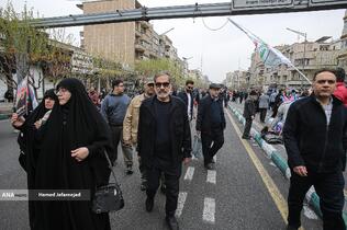 حضور دریادار علی شمخانی در راهپیمایی روز جهانی قدس در تهران 