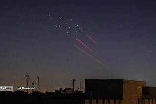 فعالیت پدافند هوایی علیه اهداف متخاصم در آسمان تهران