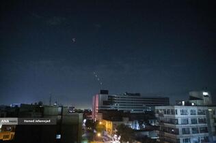 فعالیت پدافند هوایی علیه اهداف متخاصم در آسمان تهران