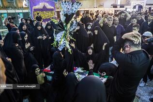 تشییع و خاکسپاری شهدای حملات رژیم صهیونیستی در قطعه42 بهشت زهرا(س)