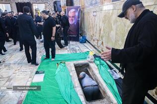 آماده سازی مزار مطهر دانشمند هسته‌ای شهید محمدمهدی طهرانچی رییس دانشگاه آزاد اسلامی و همسر گرانقدرش شهیده مژگان قراویری در حرم حضرت عبدالعظیم حسنی(ع)