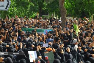 تشییع پیکر سردار شهید امیر علی حاجی زاده و و سردار محمود باقری فرمانده موشکی این نیرو