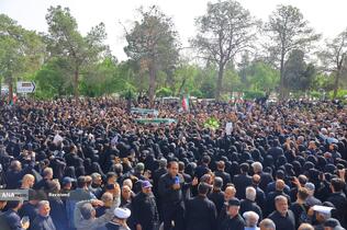 تشییع پیکر سردار شهید امیر علی حاجی زاده و و سردار محمود باقری فرمانده موشکی این نیرو