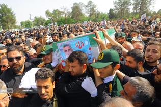 تشییع پیکر سردار شهید امیر علی حاجی زاده و و سردار محمود باقری فرمانده موشکی این نیرو