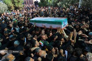 تشییع پیکر سردار شهید امیر علی حاجی زاده و و سردار محمود باقری فرمانده موشکی این نیرو