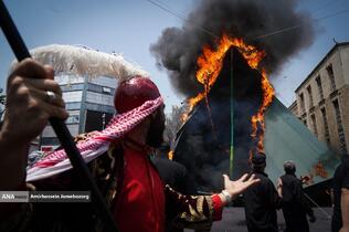خیمه سوزان ظهر عاشورا - چهارراه گلوبندک تهران