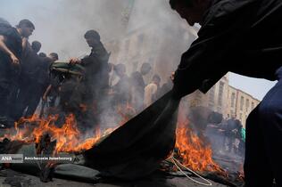 خیمه سوزان ظهر عاشورا - چهارراه گلوبندک تهران