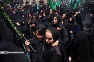 خیمه سوزان ظهر عاشورا - چهارراه گلوبندک تهران