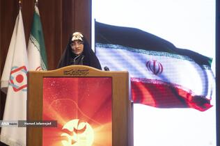 سخنرانی آرمیتا رضایی نژاد در مراسم بزرگداشت شهدای رسانه در نبرد با رژیم صهیونیستی