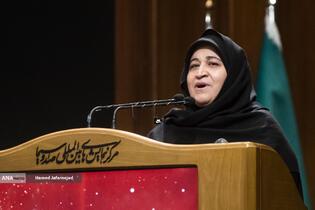 سخنرانی همسر شهید نیما رجب پور در مراسم بزرگداشت شهدای رسانه در نبرد با رژیم صهیونیستی