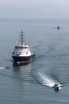 ورود شناور نیروی دریایی روسیه به رزمایش مرکب امداد و نجات دریای خزر ۲۰۲۵