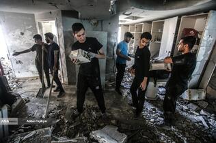 کمک نیروهای جهادی به جنگ زدگان