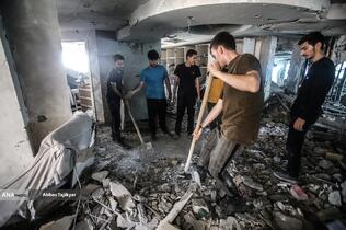 کمک نیروهای جهادی به جنگ زدگان