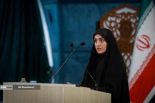 نشست خبری فاطمه مهاجرانی سخنگوی دولت در مرکز همایش‌های صداوسیما