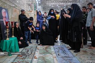 مزار شهید دکتر محمدمهدی طهرانچی و همسر گرامی‌اش شهید قراویری در حرم مطهر حضرت عبدالعظیم حسنی(ع)