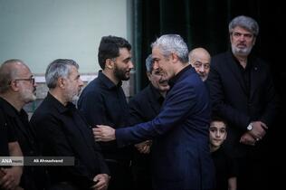 علی مدنی‌زاده وزیر امور اقتصادی و دارایی در مراسم چهلمین روز شهادت دکتر محمدمهدی طهرانچی