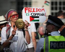 تداوم تظاهرات در کشورهای جهان در محکومیت سیاست گرسنگی دادن به مردم غزه