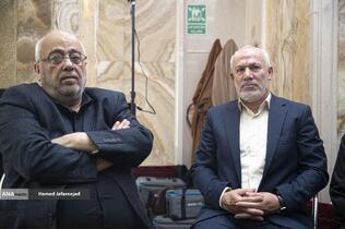 ناصر ابوشریف نماینده جنبش جهاد اسلامی فلسطین در تهران مراسم چهلم شهادت حاج محمدسعید ایزدی(حاج رمضان)