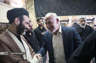 ناصر ابوشریف نماینده جنبش جهاد اسلامی فلسطین در تهران مراسم چهلم شهادت حاج محمدسعید ایزدی(حاج رمضان)