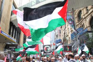 تظاهرات بی‌سابقه بیش از300 هزار نفری حامیان فلسطین در سیدنی استرالیا