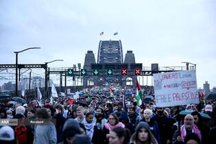 تظاهرات بی‌سابقه بیش از300 هزار نفری حامیان فلسطین در سیدنی استرالیا