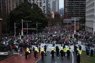 تظاهرات بی‌سابقه بیش از300 هزار نفری حامیان فلسطین در سیدنی استرالیا