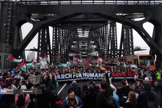 تظاهرات بی‌سابقه بیش از300 هزار نفری حامیان فلسطین در سیدنی استرالیا