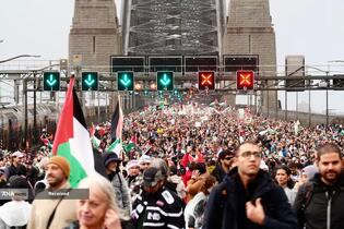 تظاهرات بی‌سابقه بیش از300 هزار نفری حامیان فلسطین در سیدنی استرالیا